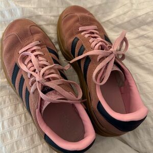 adidas Originals Gazelle Bold "Pink Glow/Victory Blue/Gum" Women's Shoe